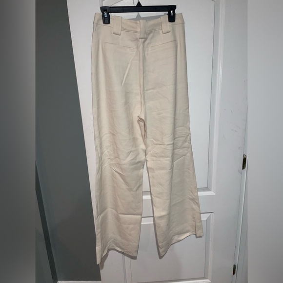 New! A.L.C. Tommy II Cream Pleated Wide-Leg Relaxed Women's Trousers 🤍 size 6 - Picture 9 of 13